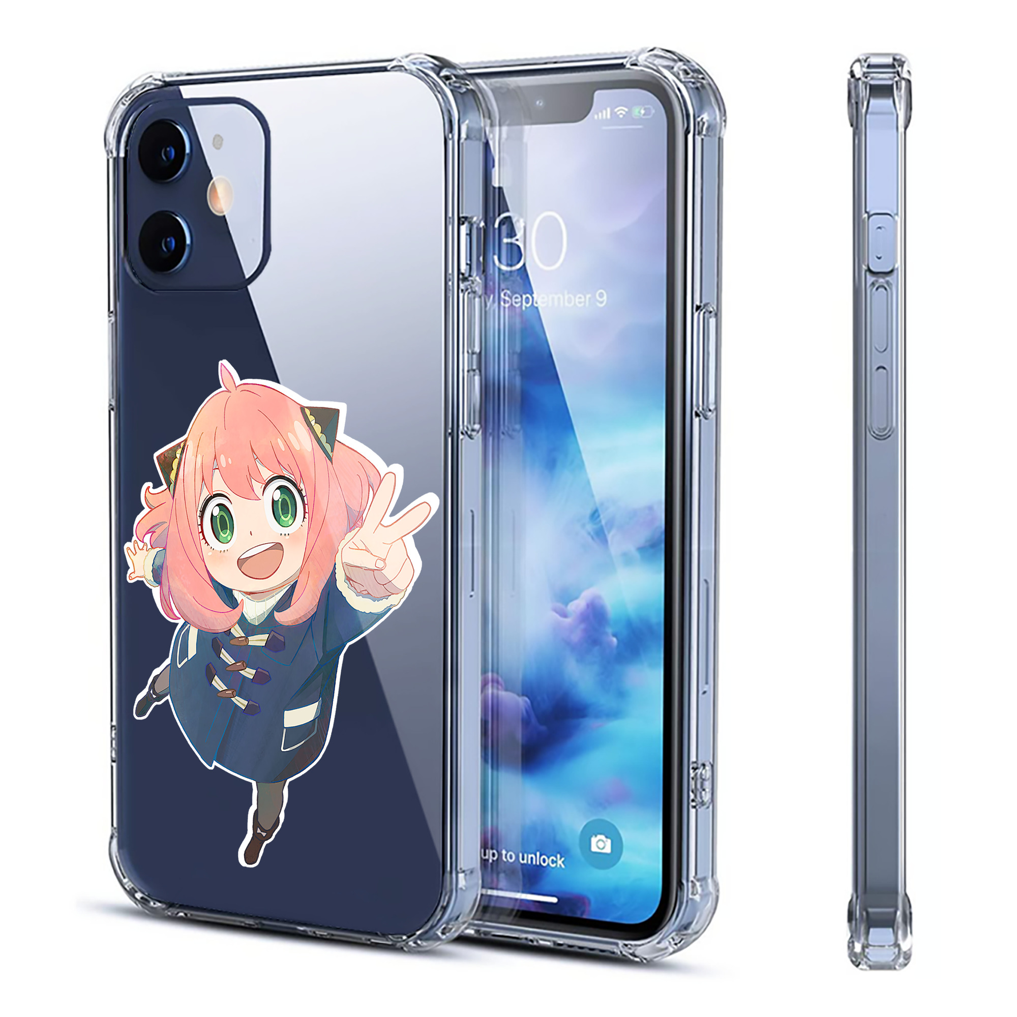 （画像用） SPY×FAMILY间谍家家酒 【iPhone 12シリーズ対応】透明スマホケース（クリアソフトケース）